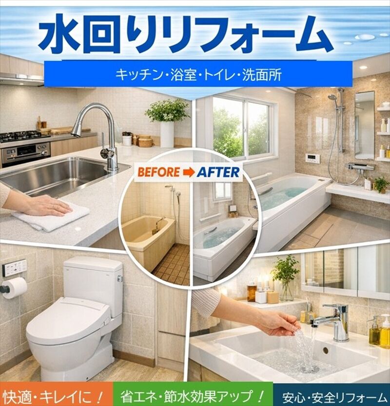 水回りリフォームで毎日が快適に！