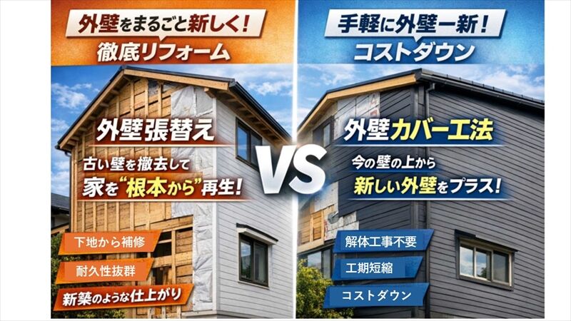 家の状態で選ぶ2つの外壁リフォーム