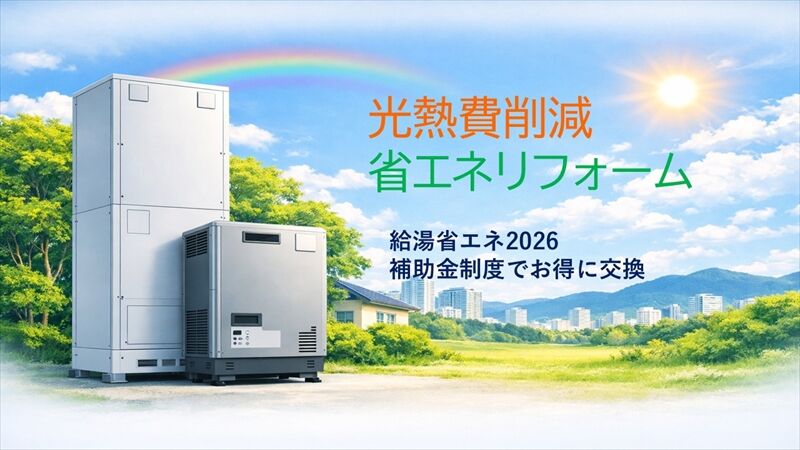 給湯器が10年以上の方へ　補助金で省エネリフォーム