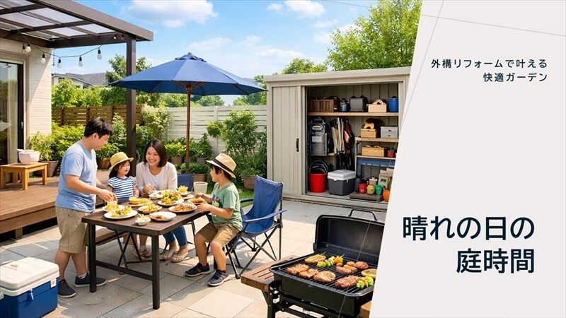 ☀️ 天気がいい日は庭でバーベキュー！