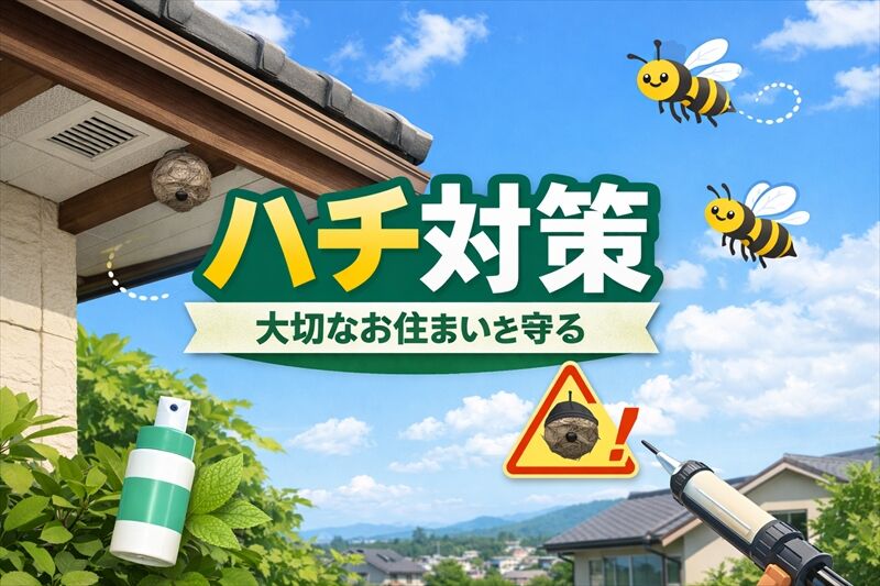 ハチの活動時期と巣を作らせない予防対策｜北九州の住宅向けガイド